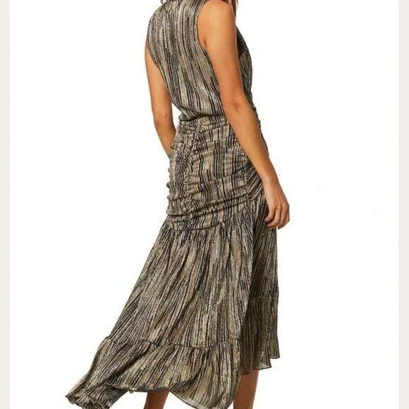 Anthropologie Misa Los Angeles metallic high low dress - Picture 8 of 9